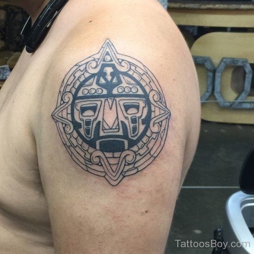 Round Aztec Tattoo
