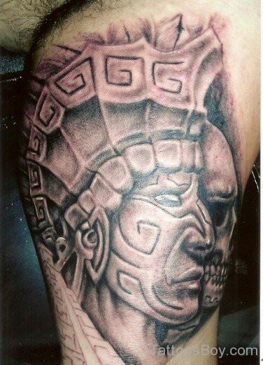 Scary Aztec Tattoo