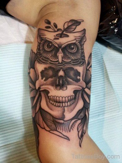 Skull And Owl Tattoo