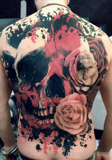 Skull And Rose Tattoo 