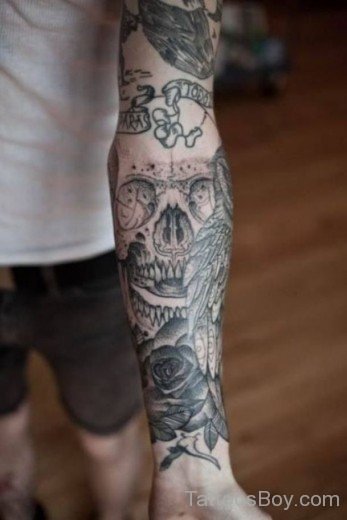 Skull Tattoo Design On Arm