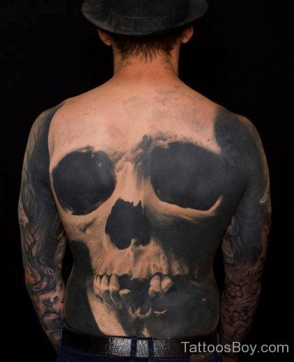 Skull Tattoo On back 