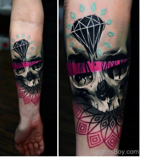 Skull Tattoo Design On Wrist