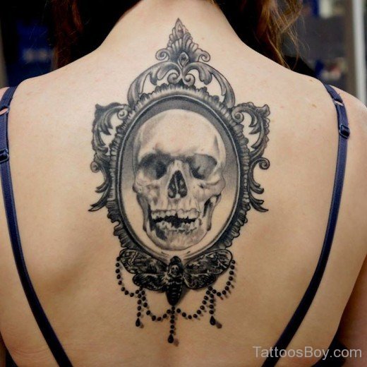 Skull Tattoo Design On Back 