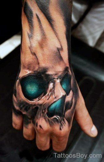 Skull Tattoo On Hand