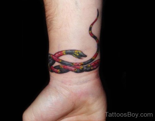 Snake Tattoo Design On Wrist
