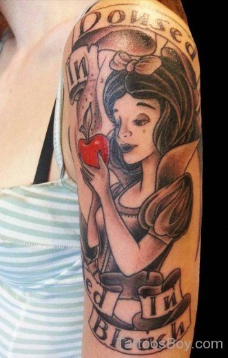 Snow White Tattoo Design On Shoulder