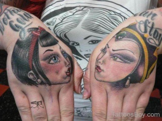 Snow White Tattoo On Hand