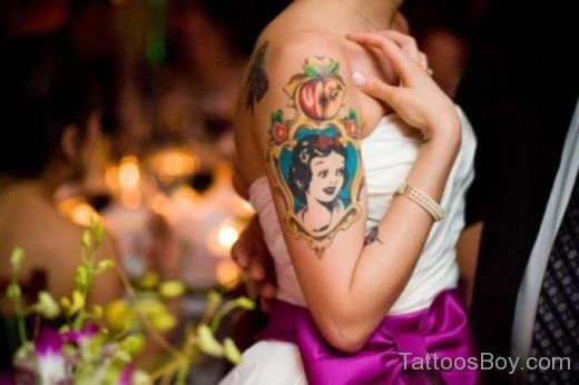 Snow White Tattoo On Shoulder