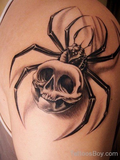 Spider And Skull Tattoo