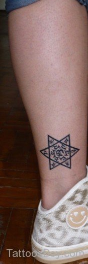 Star Tattoo Design On Ankle