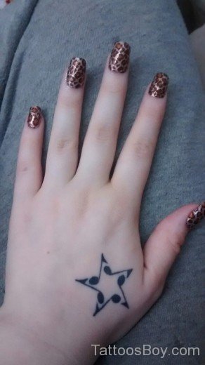 Star Tattoo Design On Hand