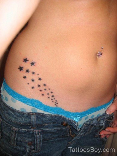 Star Tattoo Design On Waist