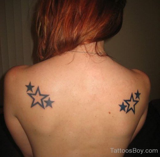 Star Tattoo Design On Back 