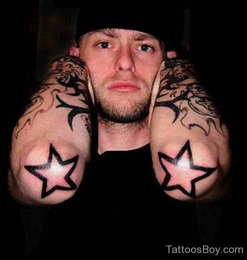 Star Tattoo On Elbow