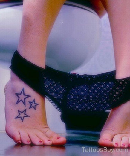 Star Tattoo On Foot