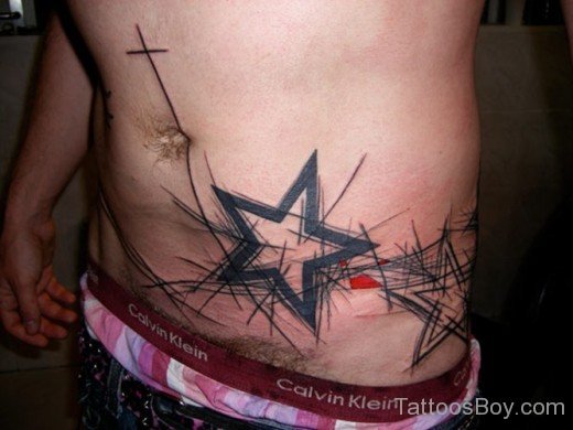 Star Tattoo On Waist