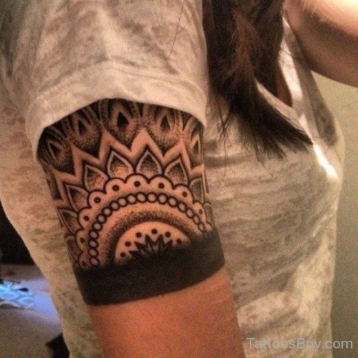 Stylish Armband Tattoo On Bicep