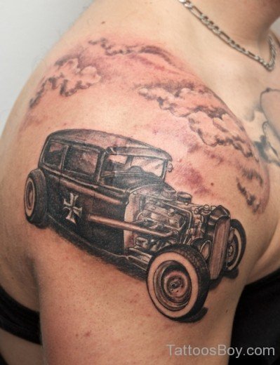  Car Tattoo On Shoulder