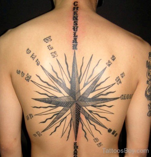 Stylish Back Tattoo