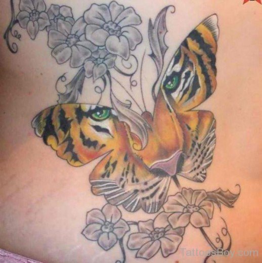 Tiger And Butterfly Tattoo