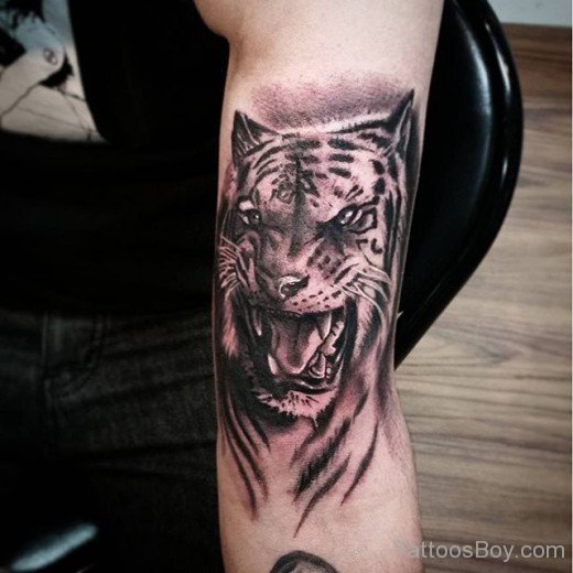 Tiger Tattoo On Bicep