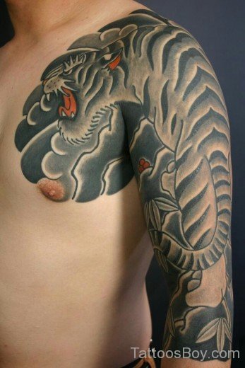 Tiger Tattoo On Chest