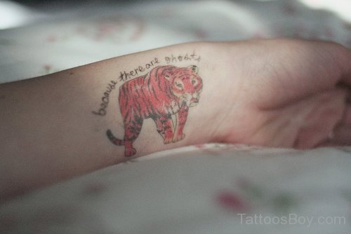 Tiger Tattoo On Wrist