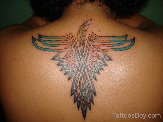 Tribal Eagle Tattoo On Back