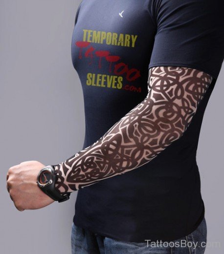 Tribal Tattoo Design On Full Sleeve