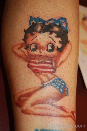 Us Color Dress Betty Boop Tattoo