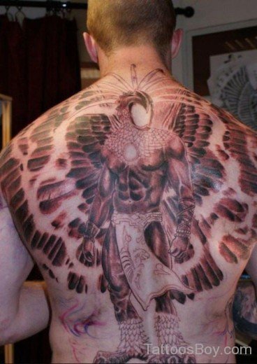 Warrior Tattoo Design On Back