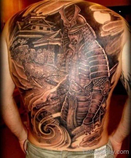 Warrior Tattoo Design On Back