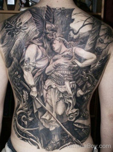 Warrior Tattoo On Back