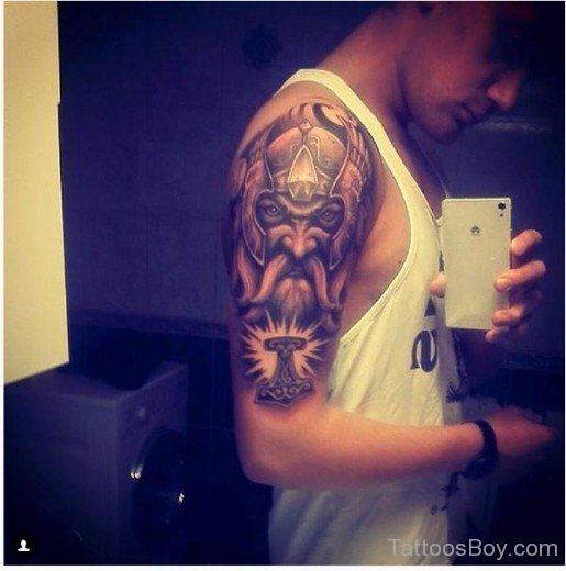 Warrior Tattoo On Shoulder