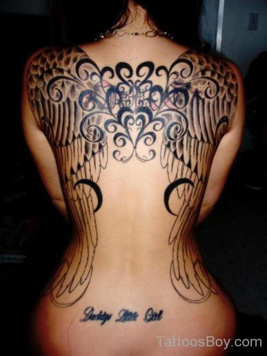 Wings Tattoo Design On Back