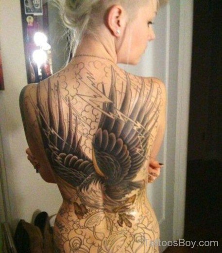 Wings Tattoo On Back