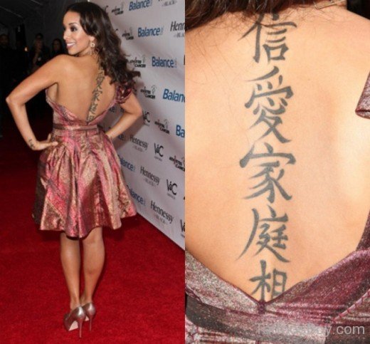 Word Tattoo On Back