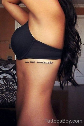 Word Tattoo On Rib