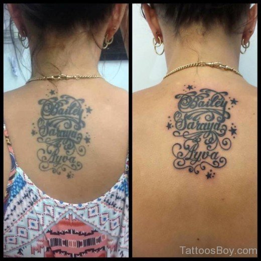 Wording Tattoo On Back