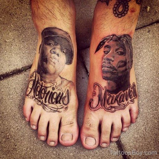 Wording Tattoo On Foot