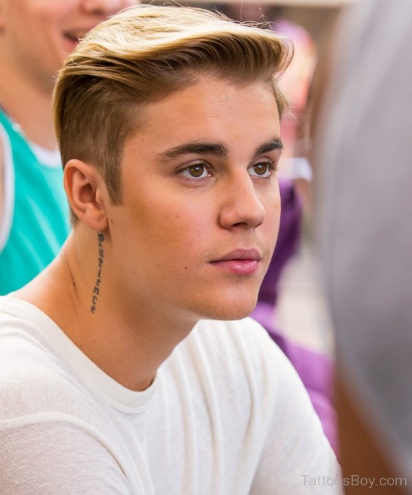 Justin Bieber gets new 'Patience' tattoo on his neck | Daily Mail Online