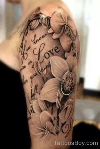 Wording Tattoo On Shoulder