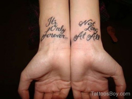 Wording Tattoo On Wrist