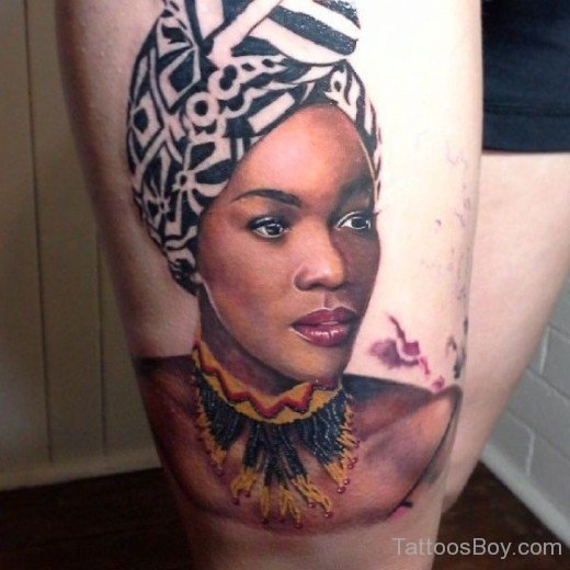 African Girl Tattoo