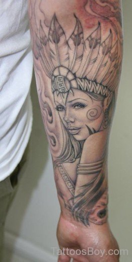 African Portrait Tattoo On Wrist-TB1026