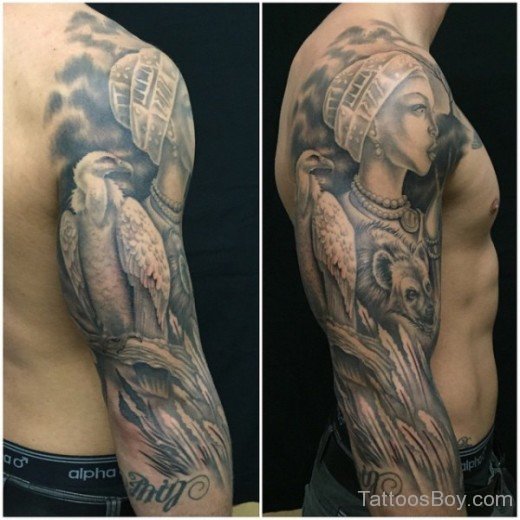 African Tattoo On Full Sleeve-TB1037