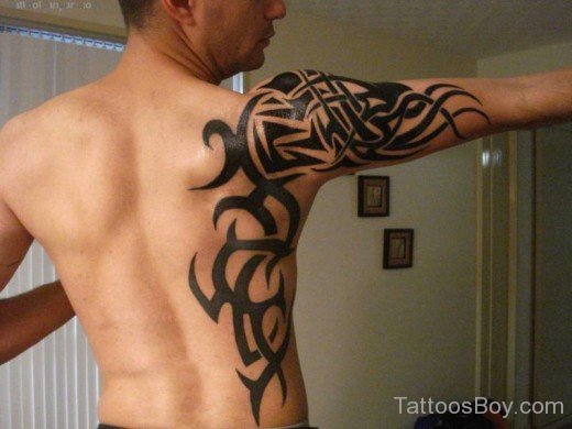 African Tribal Tattoo Design On Back-TB1043