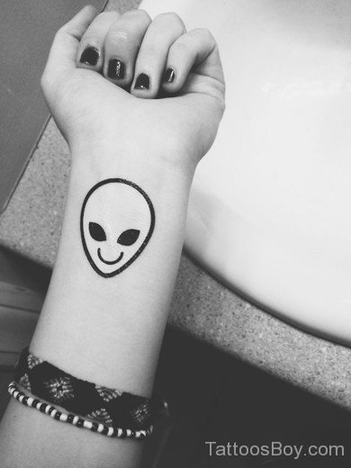Alien  Face Tattoo