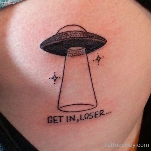 Alien Spaceship Tattoo-TB107